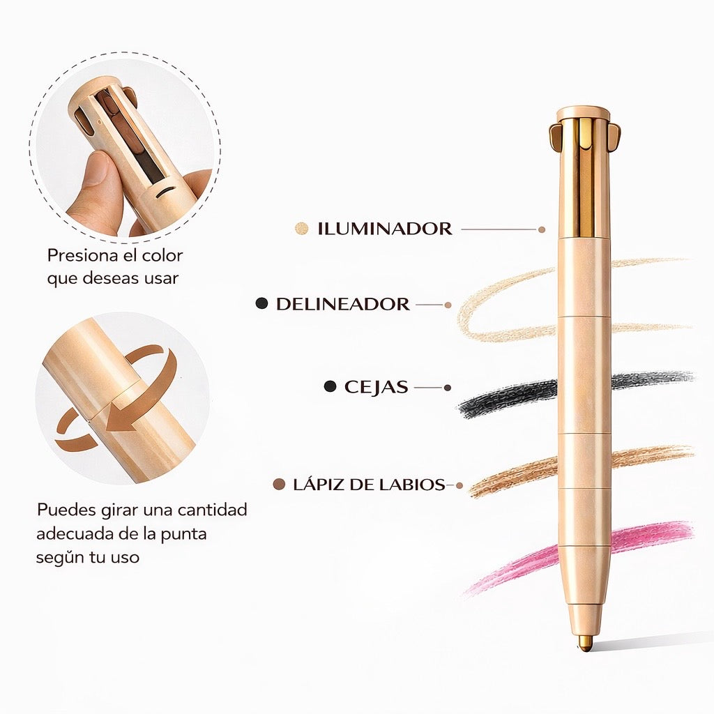 Pluma de maquillaje 4 en 1