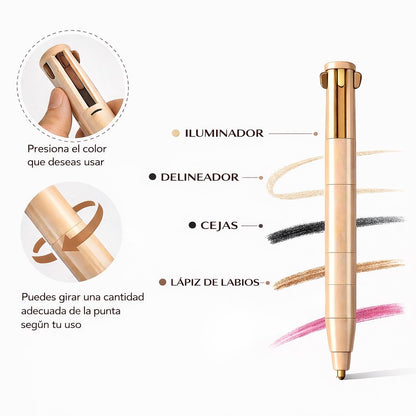 Pluma de maquillaje 4 en 1